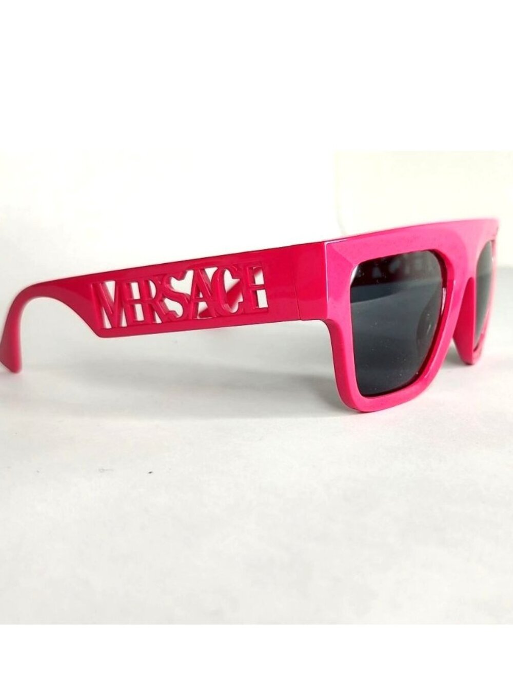 VERSACE VE4430 536787 Fuxia Pink Rectangular Logo Spell Out - Picture 3 of 11